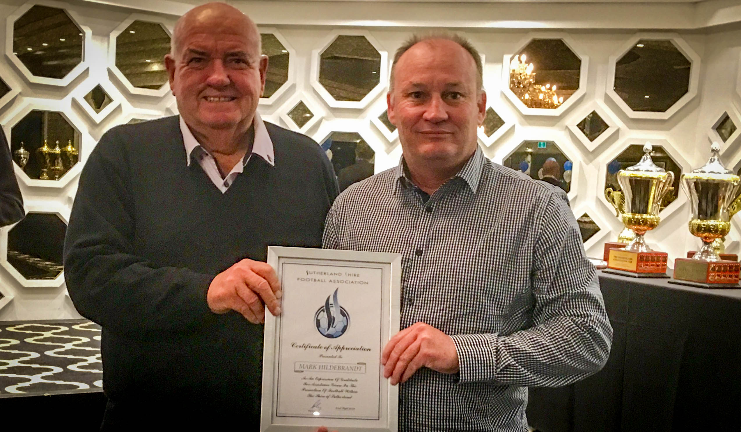 SSFA Certificate of Appreciation